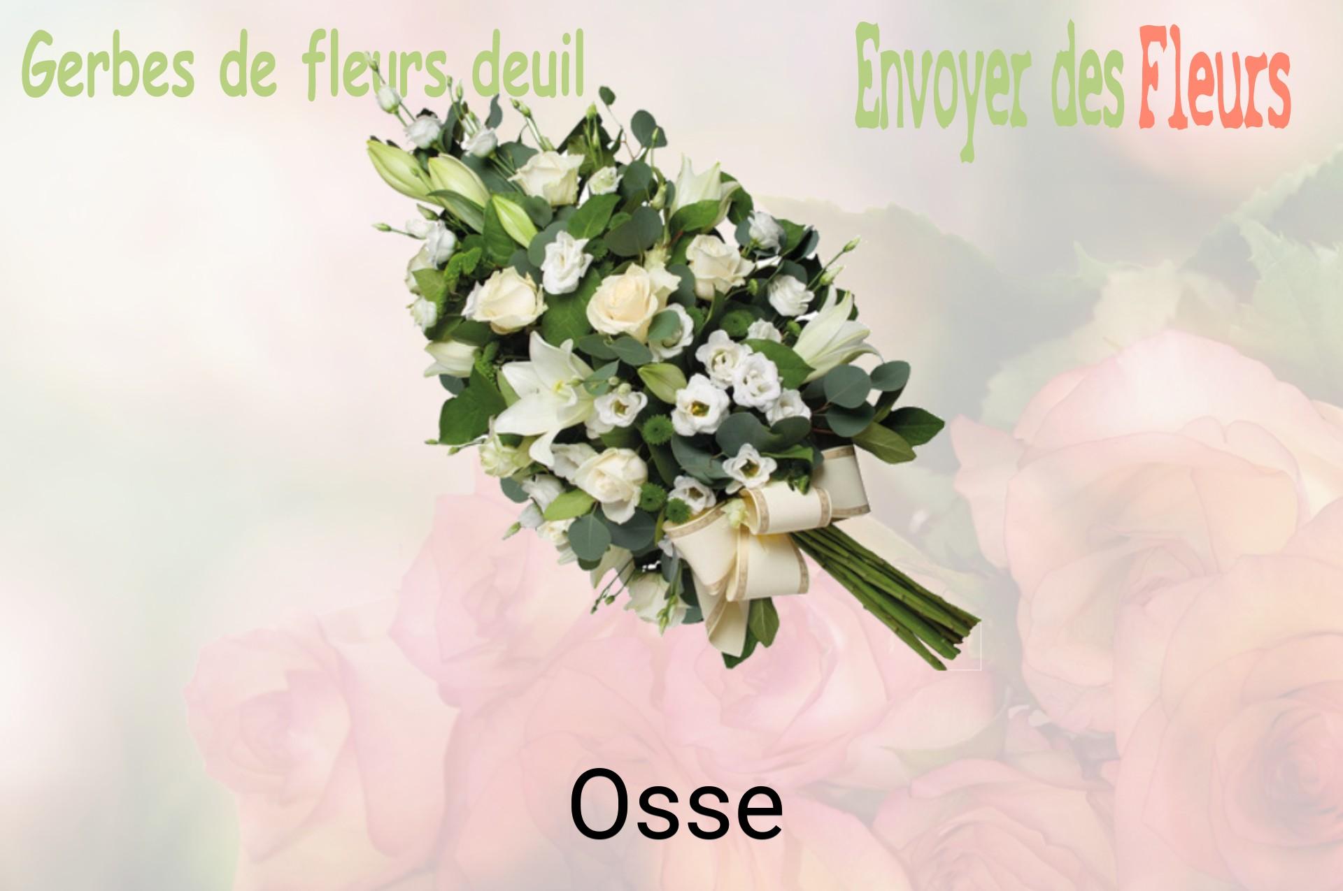 Gerbe de fleurs de deuil livrée à Osse